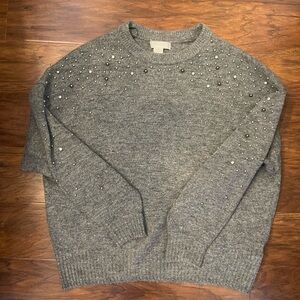 H&M Embellished Holiday Sweater Size M